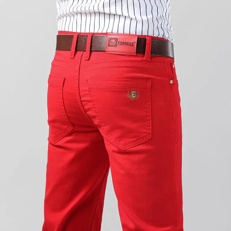 5 Colors Men's Colorful Denim  - Aglaonema Red recension och pris